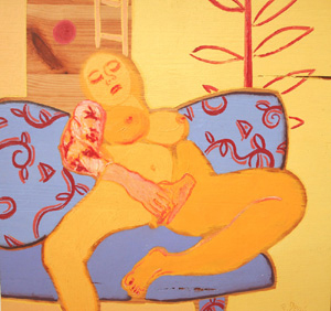 femme allong&eacute;e