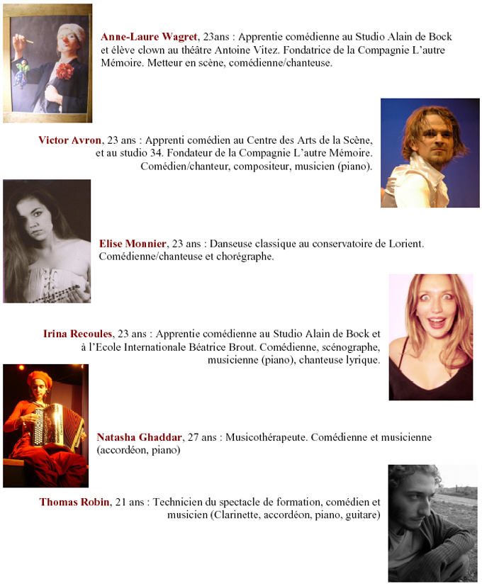 comédiens de la troupe