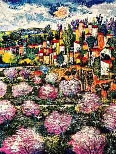 amandier, huiles sur toile