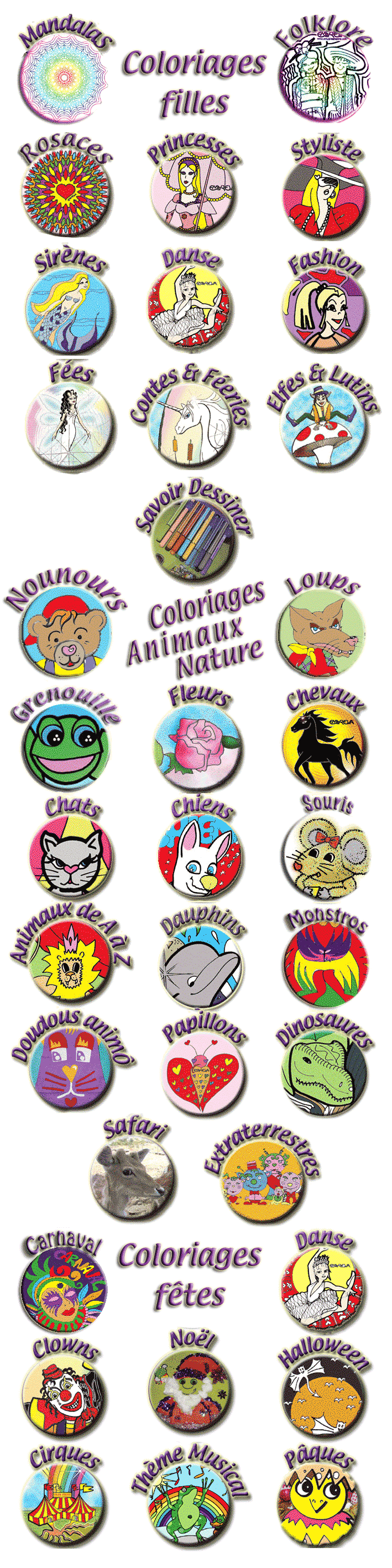 image de tous les th�mes coloriages