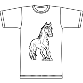 cheval, Tee-shirt personnalis&eacute; &agrave; peindre