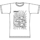 banc de dauphins sur coucher de soleil, Tee-shirt personnalis&eacute; &agrave; peindre