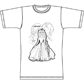 princesse masqu&eacute;e, Tee-shirt personnalis&eacute; &agrave; peindre