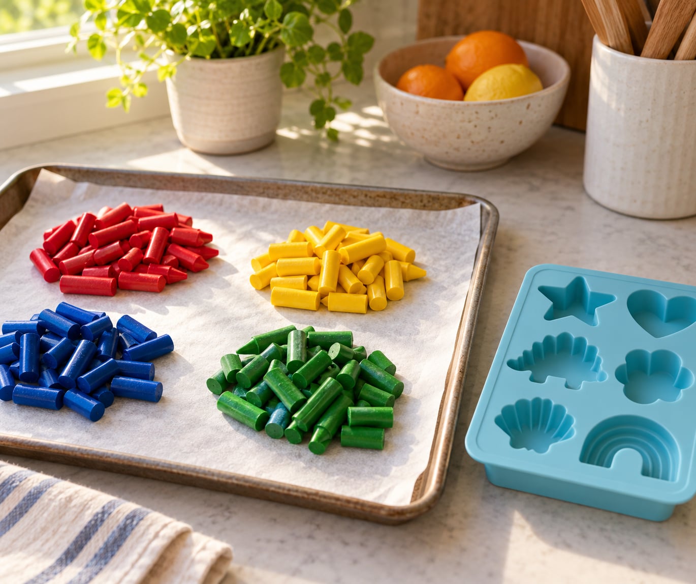 how to make new crayons from broken crayons