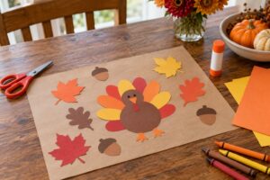 how to make a thanksgiving placemat with kids