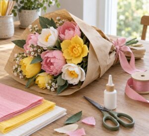 how to make a paper flower bouquet for mothers day