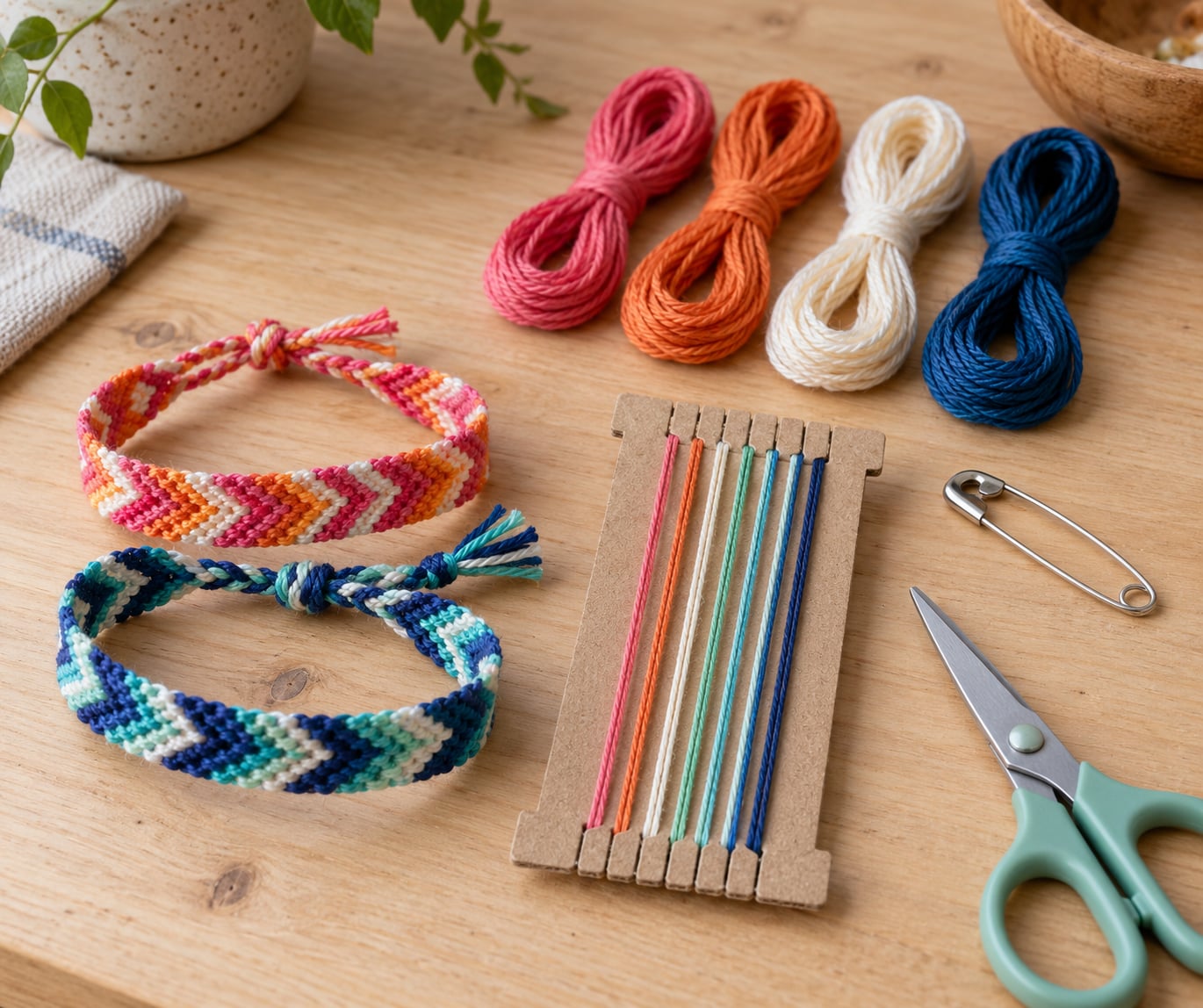 how to make a chevron friendship bracelet step by step