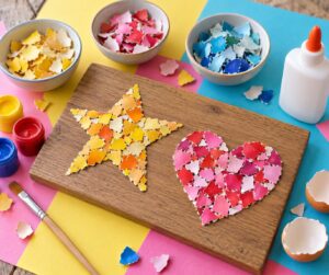 how to make a mosaic with eggshells