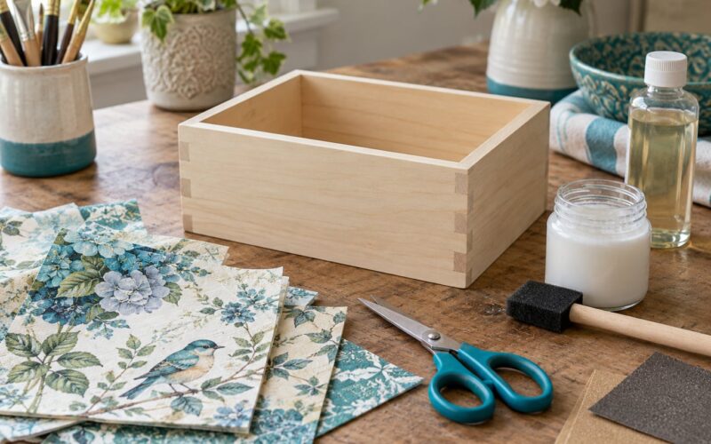 How to Decoupage a Wooden Box with Napkins: Easy 2026 Guide