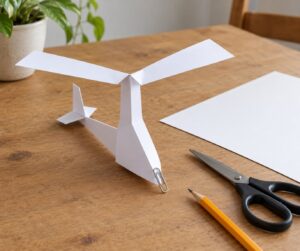 how to make a paper helicopter that spins