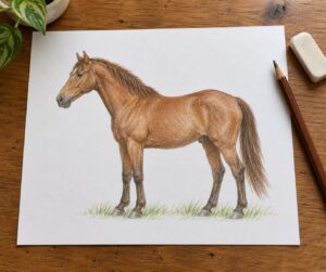 how to draw a horse for beginners