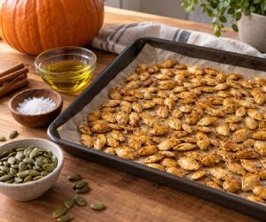 how to roast pumpkin seeds with kids