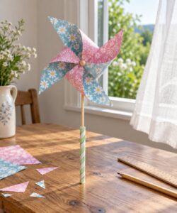 how to make a paper windmill that turns