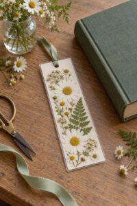 how to make a pressed flower bookmark
