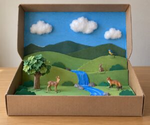 how to make a shoebox diorama
