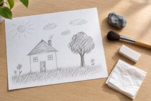 how to fix smudged pencil drawings