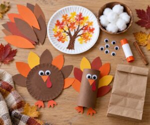 how to make thanksgiving crafts for preschoolers