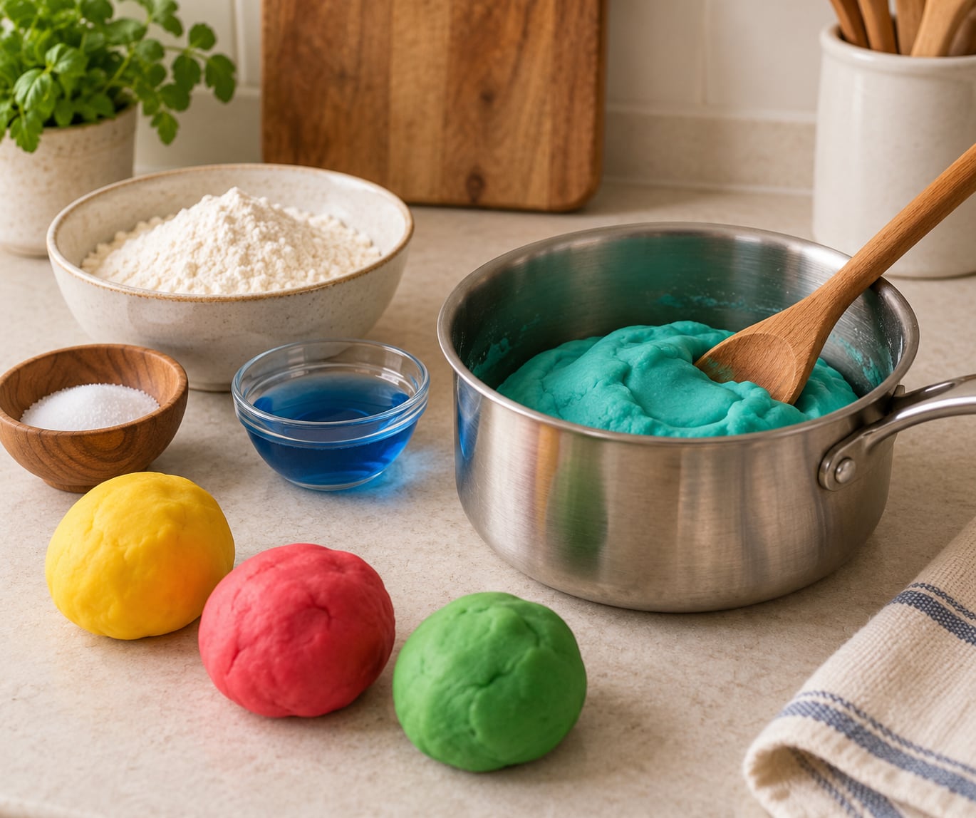 how to make play dough at home
