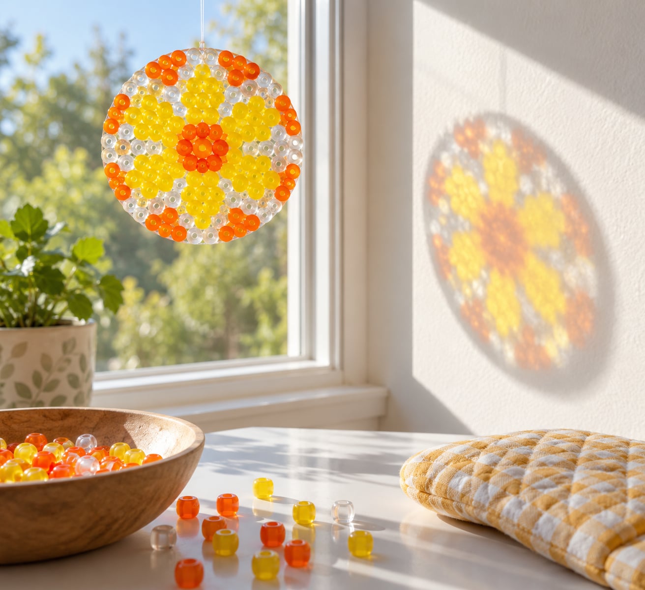 how to make melted bead suncatchers