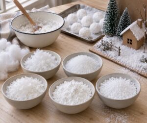 how to make fake snow for crafts