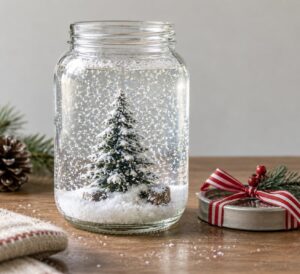 how to make a snow globe in a jar