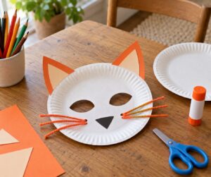 how to make a paper plate mask