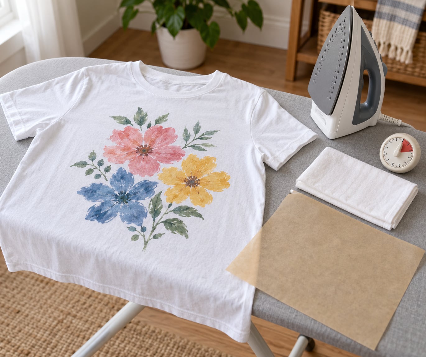 how to heat set fabric paint on a t shirt