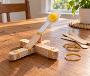 how to make a catapult with popsicle sticks