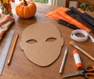 how to make a cardboard halloween mask