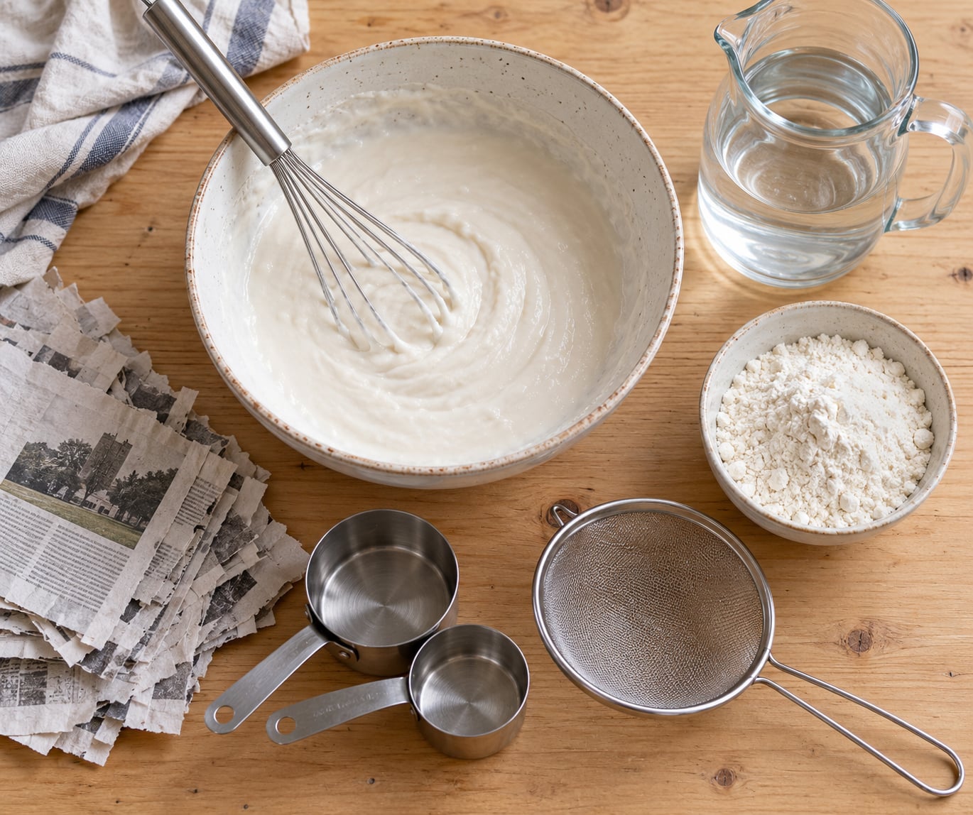 how to make paper mache paste
