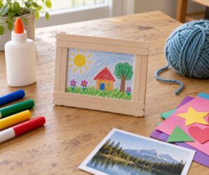 how to make a popsicle stick picture frame