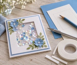 how to make a shaker card without a die cutter