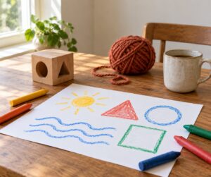 how to teach line and shape to preschoolers