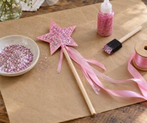 how to make a magic wand with glitter