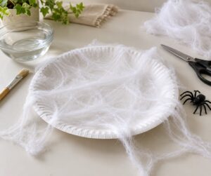 how to make fake spider webs for decorating