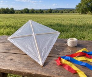 how to make a kite from a trash bag