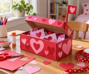 how to make a valentine mailbox from a shoebox