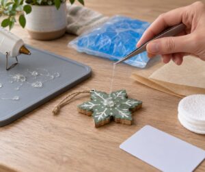 how to remove hot glue strings from a project