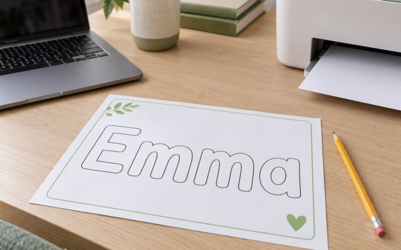 How to Make a Printable Name Tracing Worksheet (October 2026)