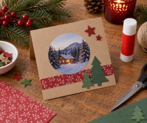 how to make a christmas card with a child's photo