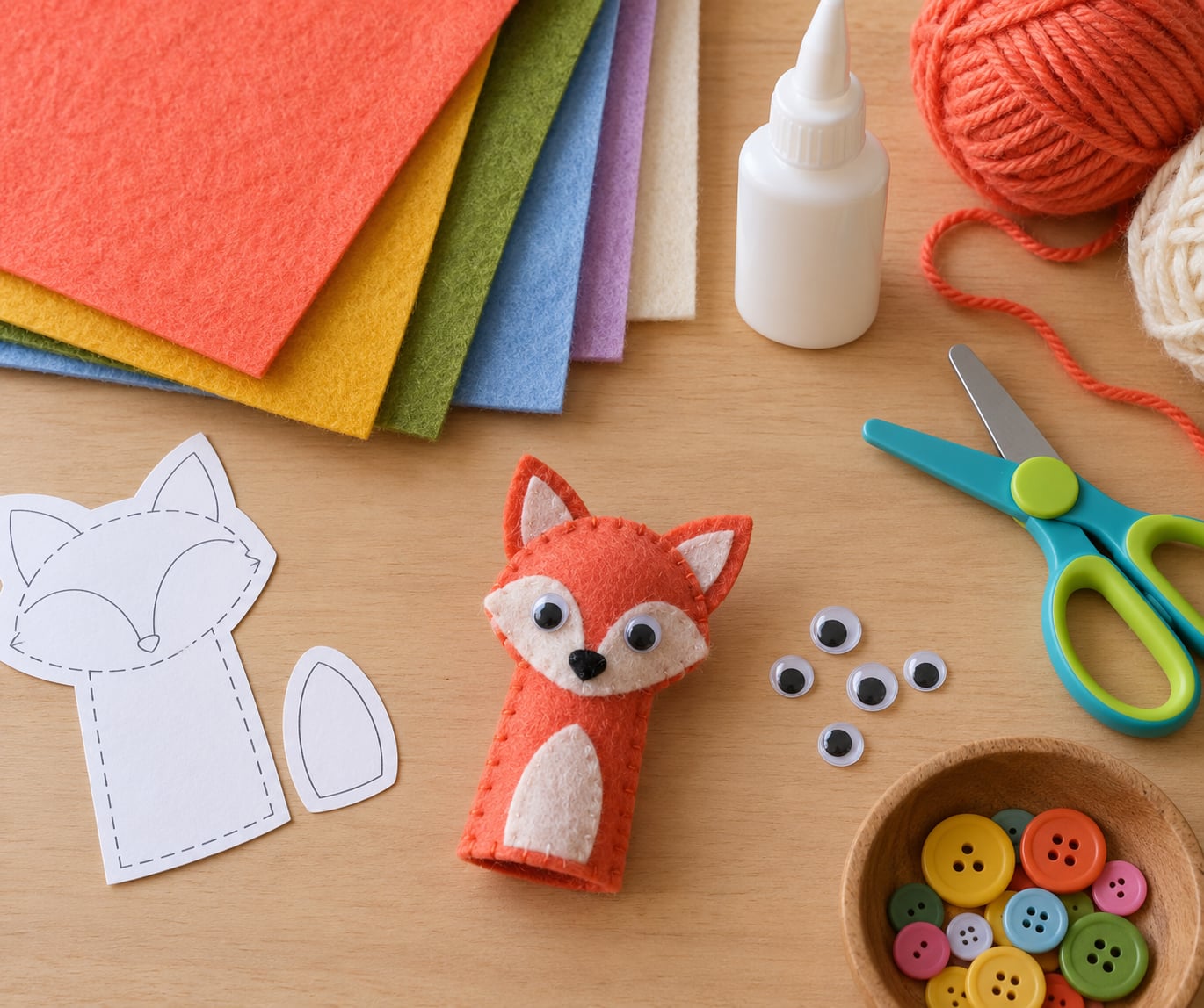 how to make a felt finger puppet