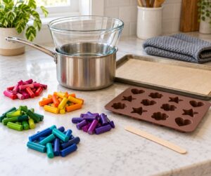 how to melt crayons safely