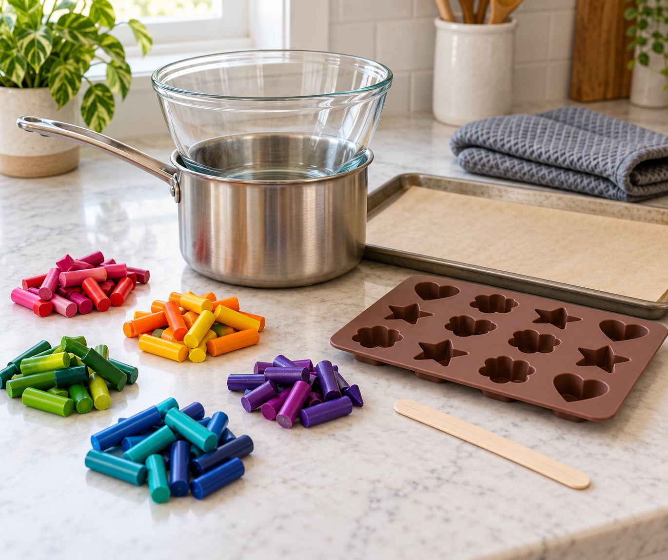 how to melt crayons safely