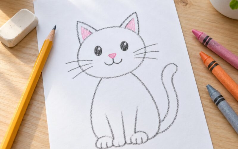 How to Draw a Cat Easy for Kids: Step-by-Step Guide (2026)