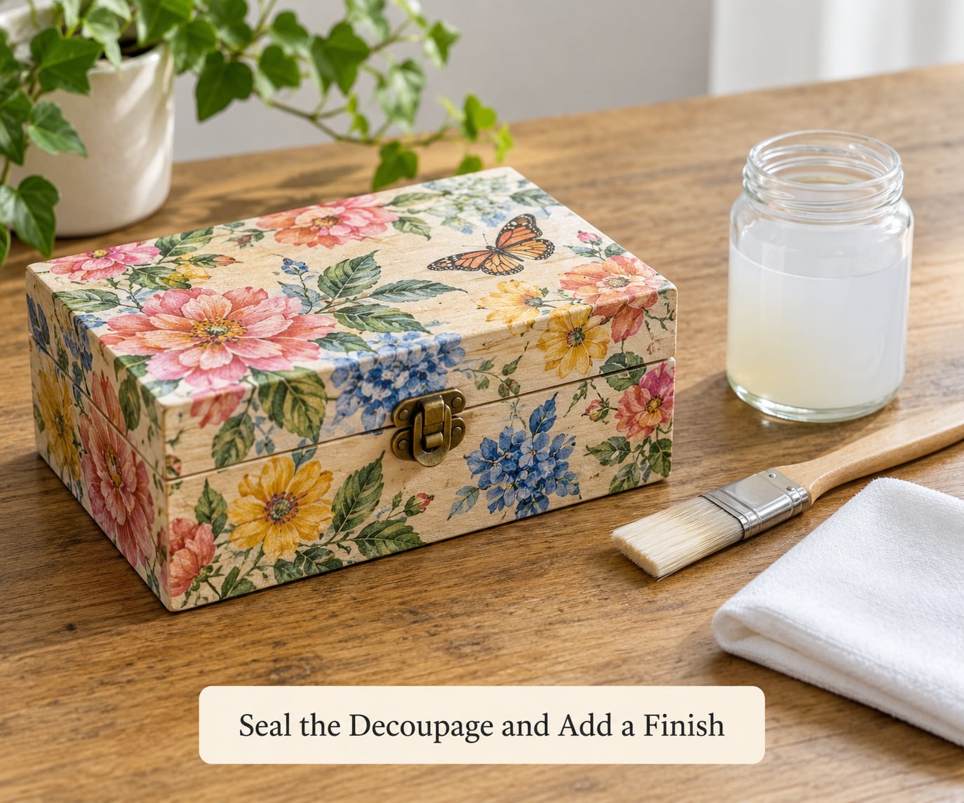 Seal the Decoupage and Add a Finish