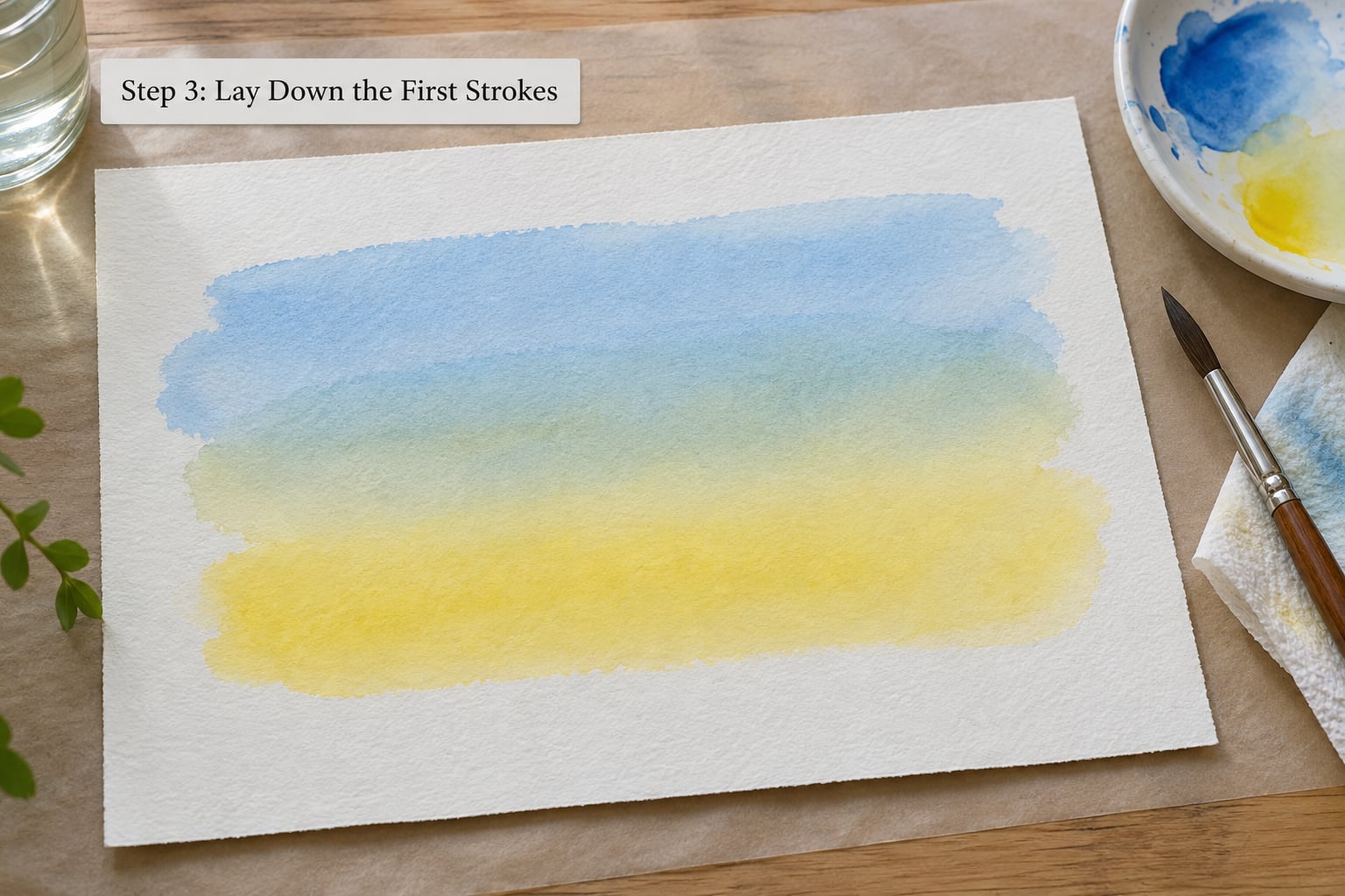 Step 3: Lay Down the First Strokes