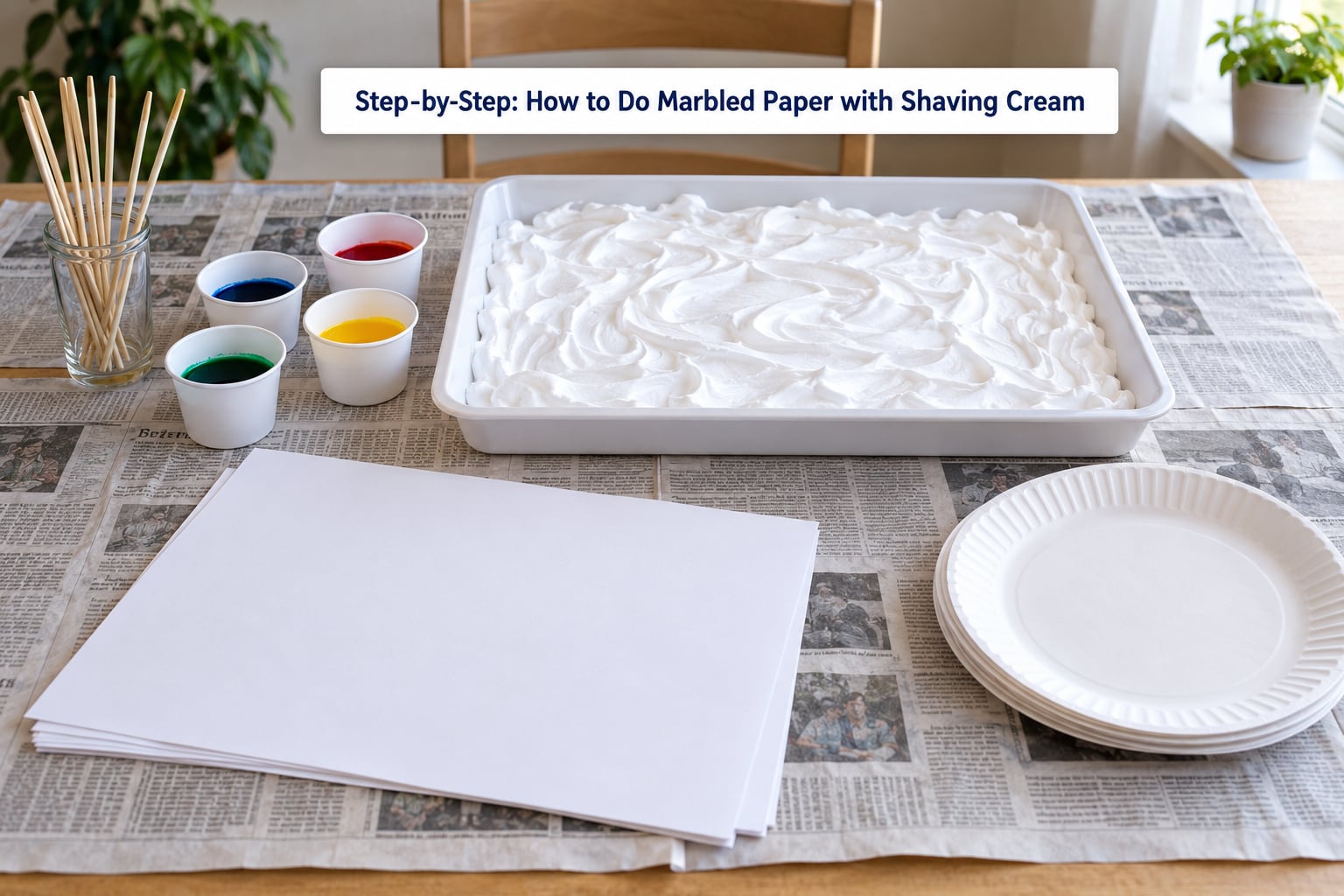 Step-by-Step: How to Do Marbled Paper with Shaving Cream