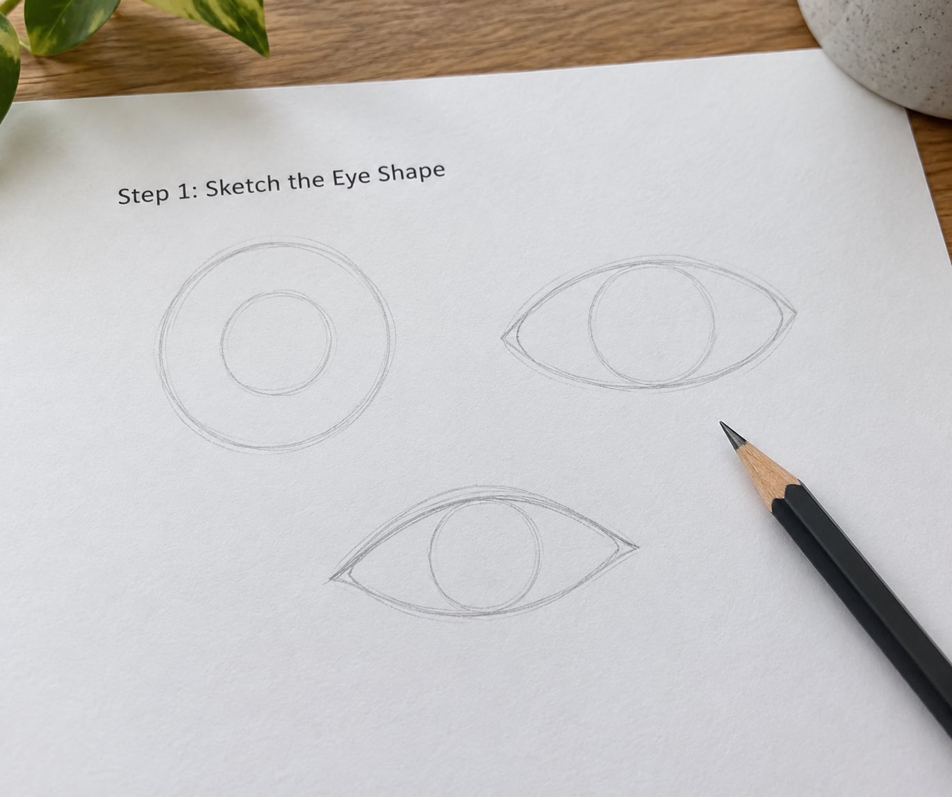 Step 1: Sketch the Eye Shape