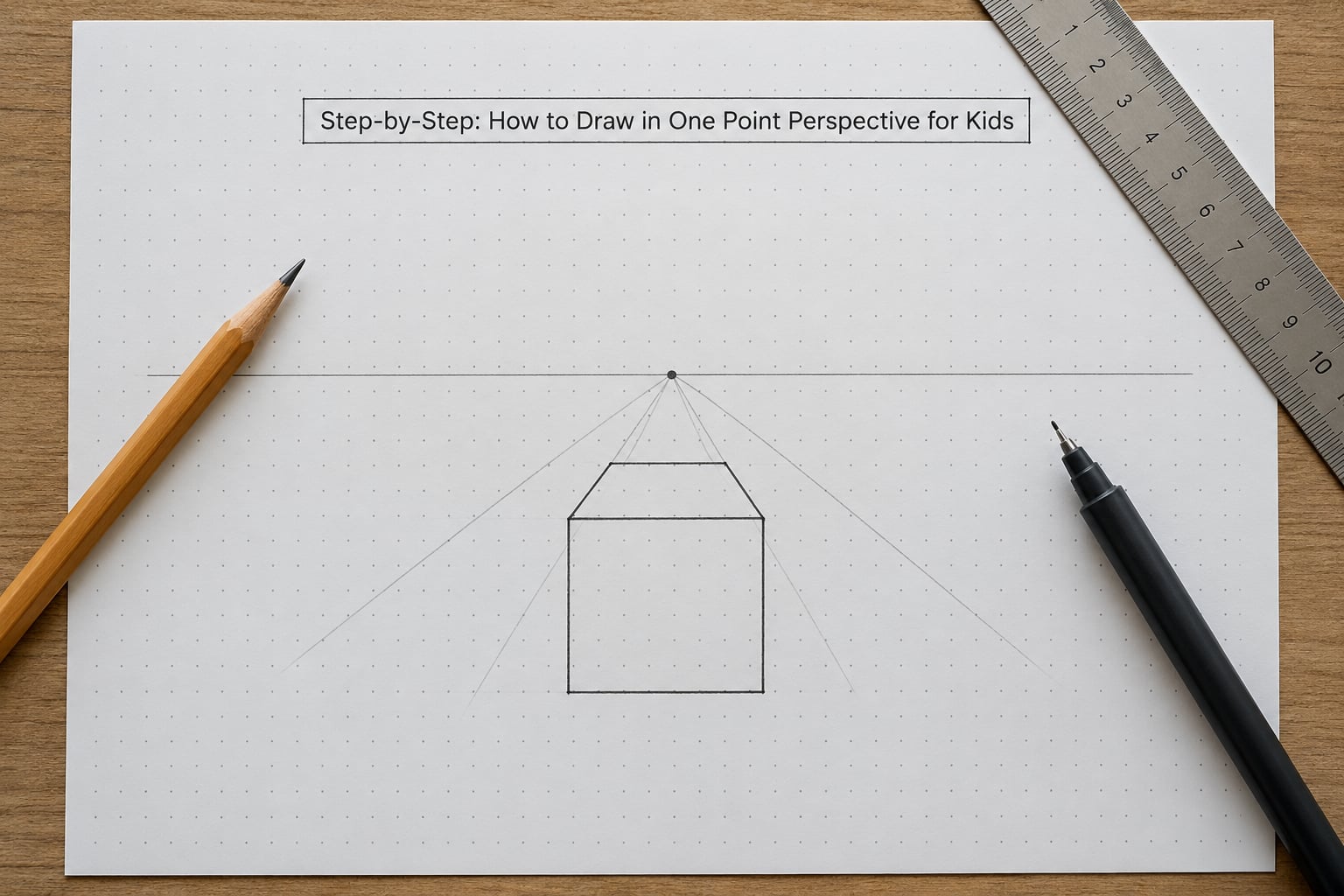 Step-by-Step: How to Draw in One Point Perspective for Kids