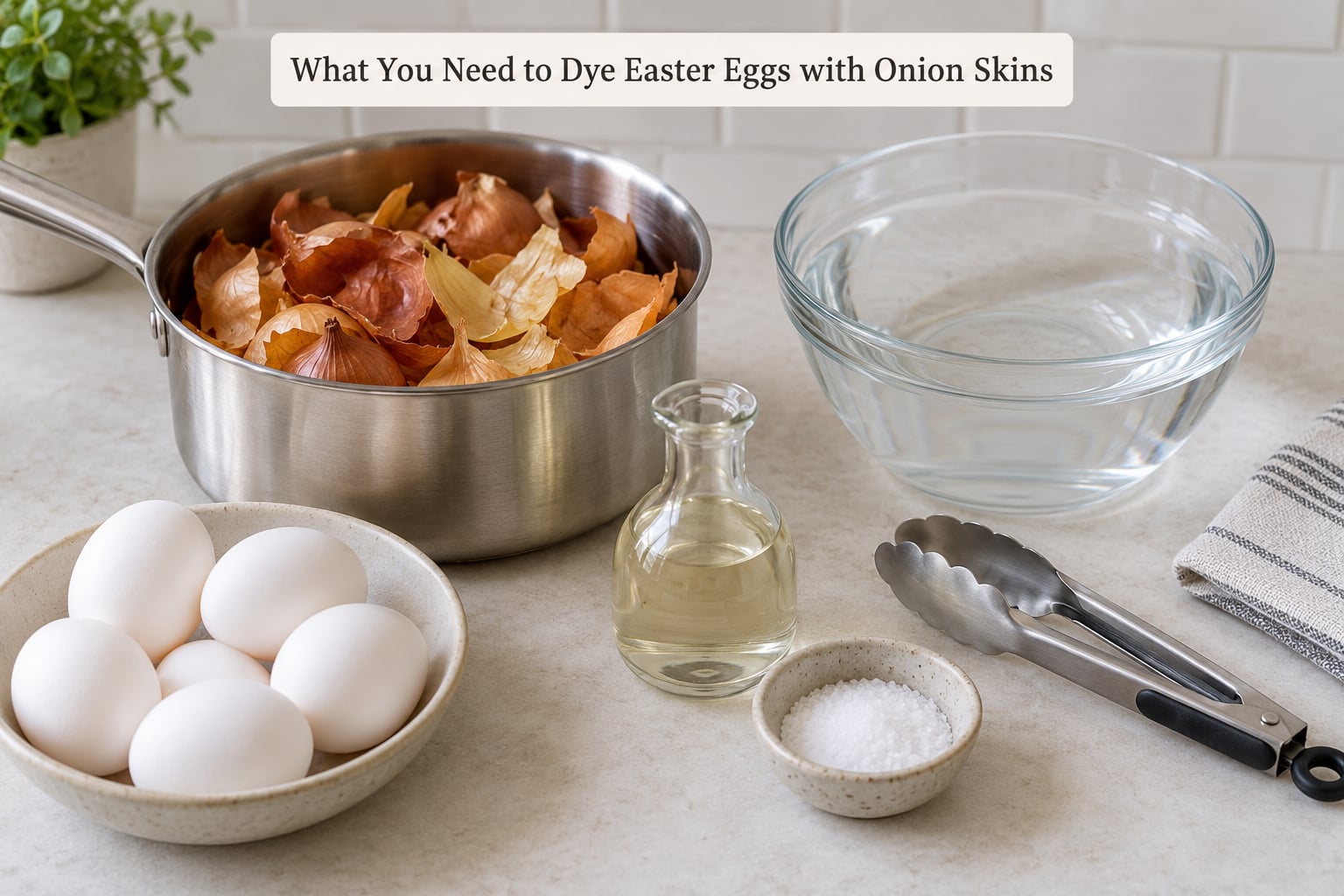 What You Need to Dye Easter Eggs with Onion Skins
